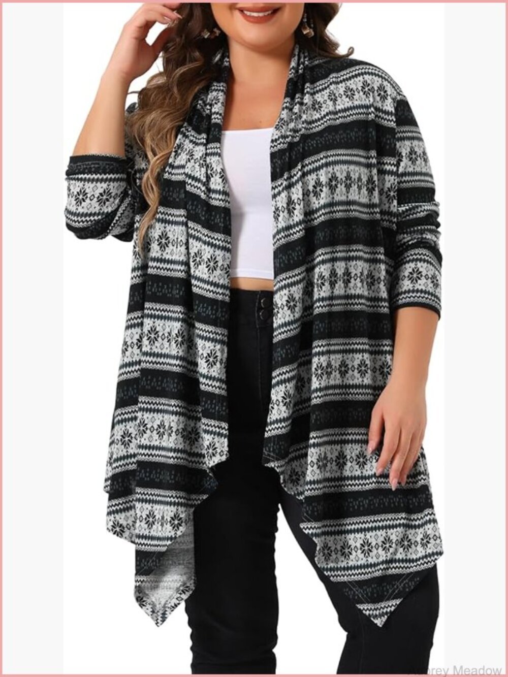 Plus Size Front Open Long Cardigan Lightweight Boho Sweater